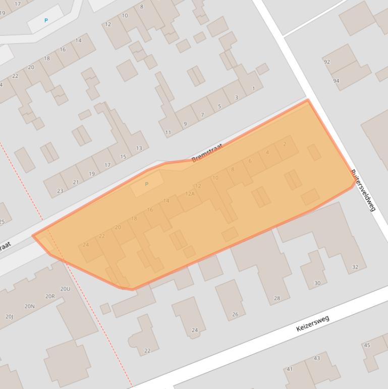 Kaart van postcodegebied 8091KJ.