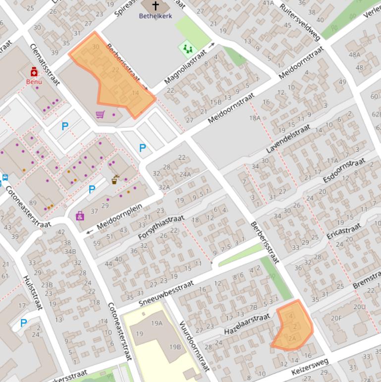 Kaart van postcodegebied 8091KL.