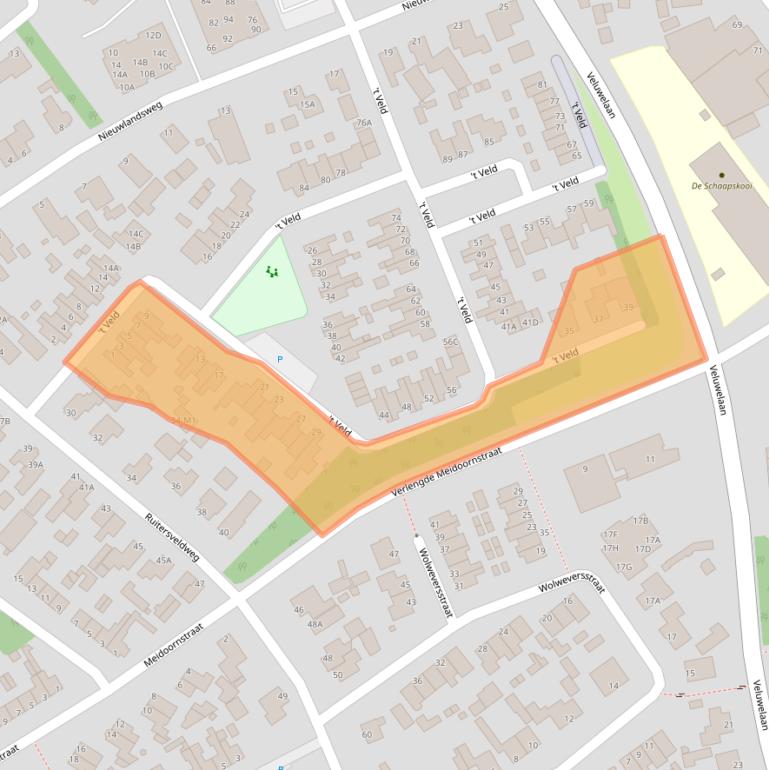 Kaart van postcodegebied 8091LA.