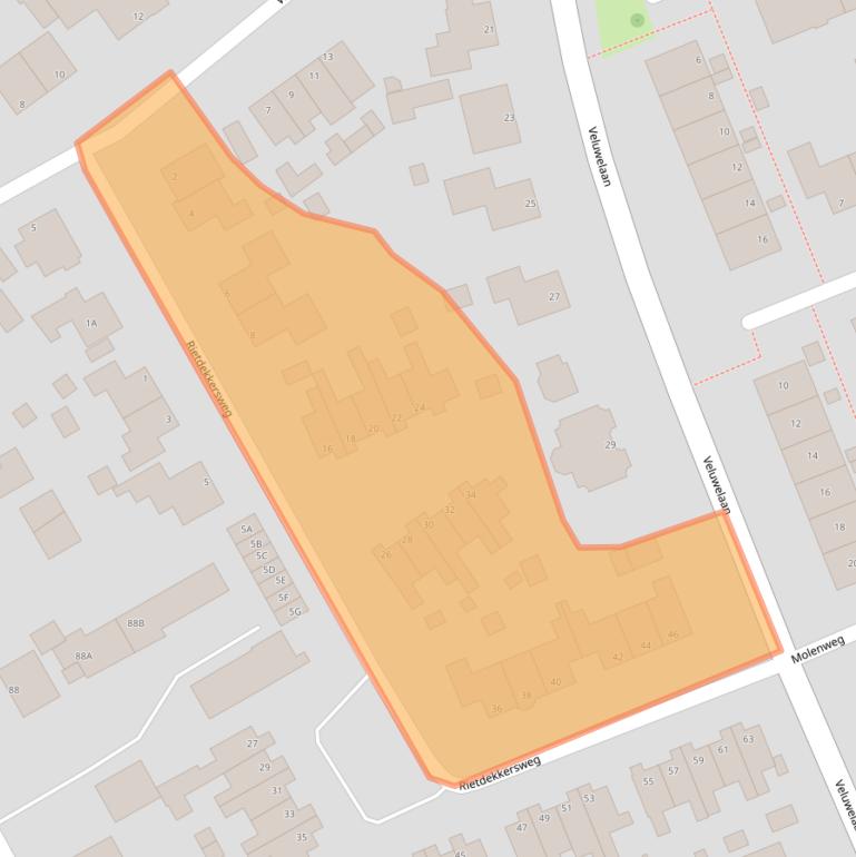 Kaart van postcodegebied 8091LD.