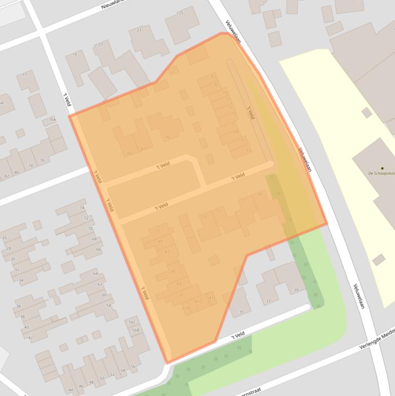 Kaart van postcodegebied 8091LJ.