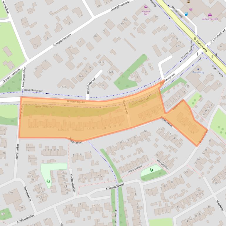 Kaart van postcodegebied 8091MC.
