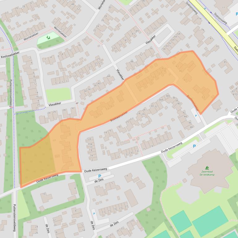 Kaart van postcodegebied 8091MS.