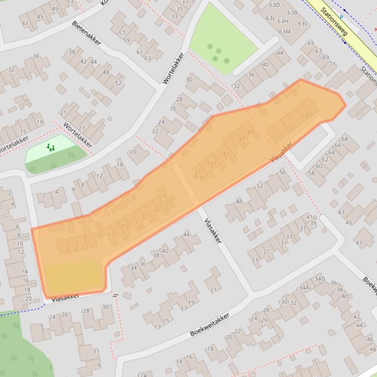 Kaart van postcodegebied 8091MV.