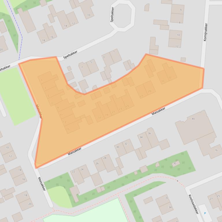 Kaart van postcodegebied 8091MX.