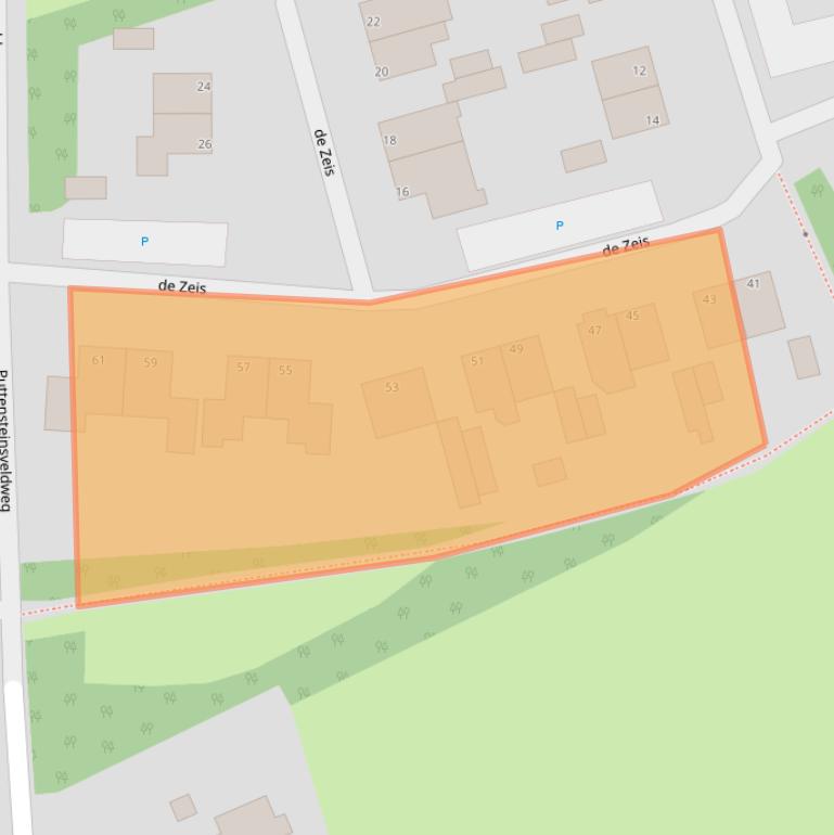 Kaart van postcodegebied 8091NL.