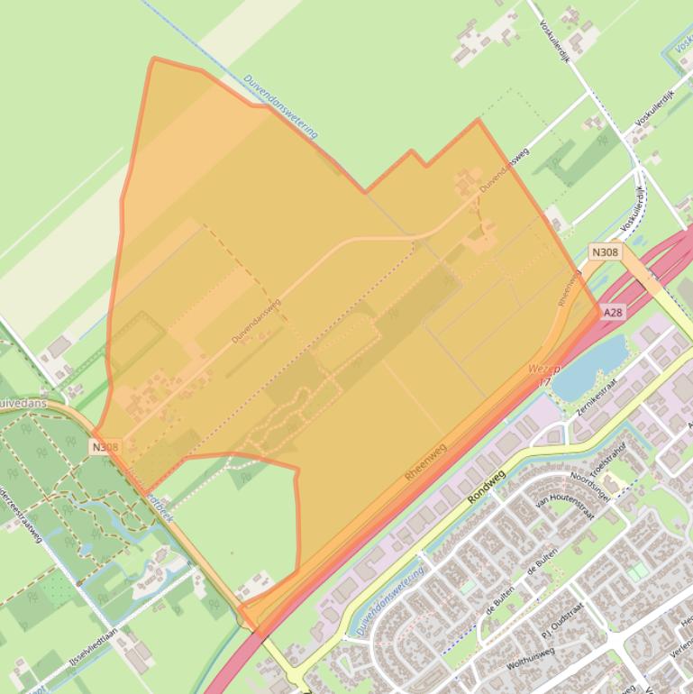 Kaart van postcodegebied 8091PC.