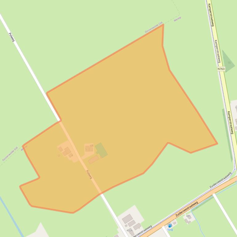 Kaart van postcodegebied 8091PG.