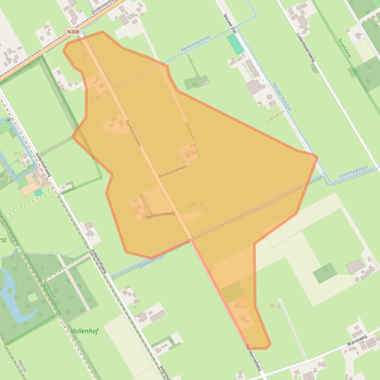 Kaart van postcodegebied 8091PJ.