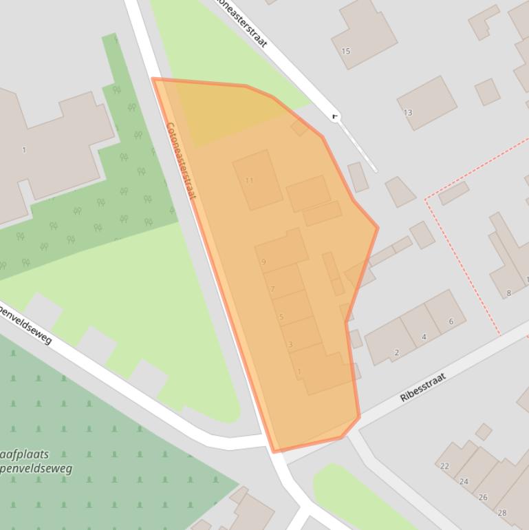 Kaart van postcodegebied 8091TS.