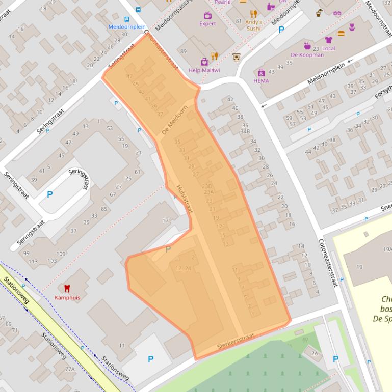 Kaart van postcodegebied 8091TX.