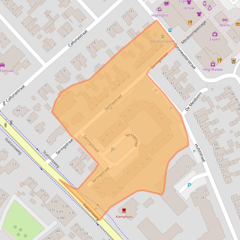 Kaart van postcodegebied 8091VA.