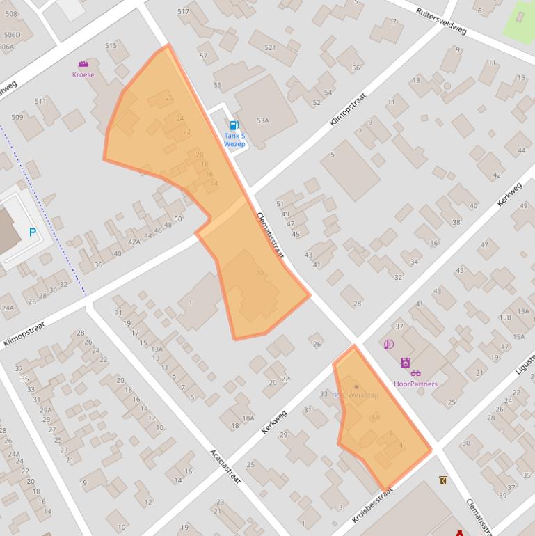 Kaart van postcodegebied 8091VK.