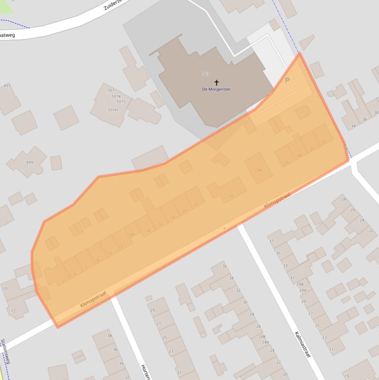 Kaart van postcodegebied 8091VM.