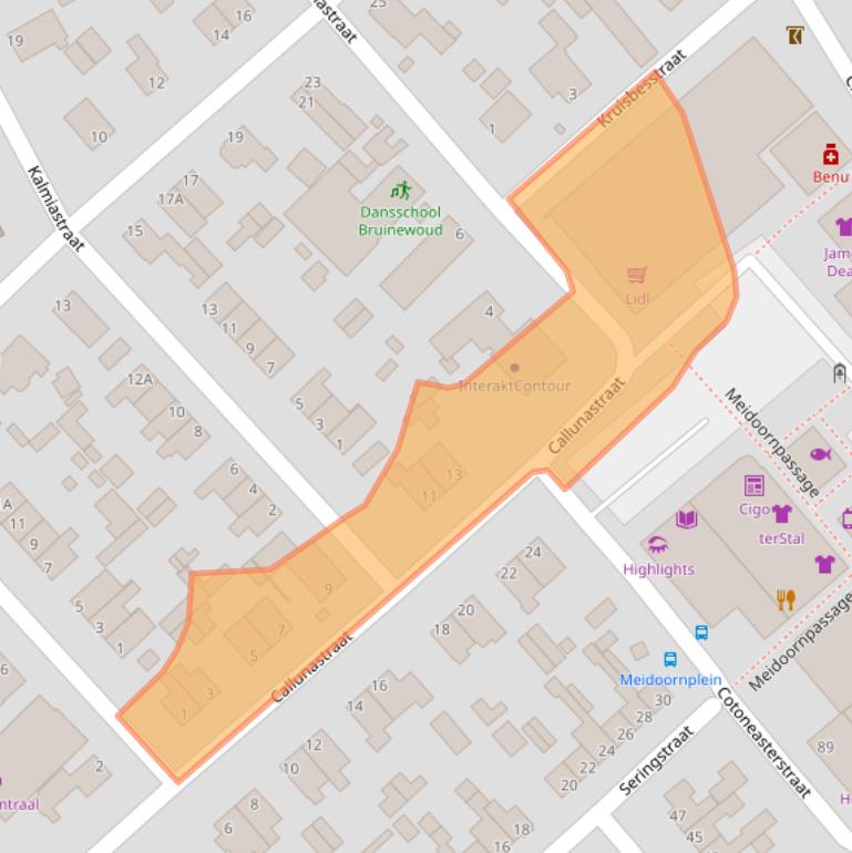 Kaart van postcodegebied 8091VV.