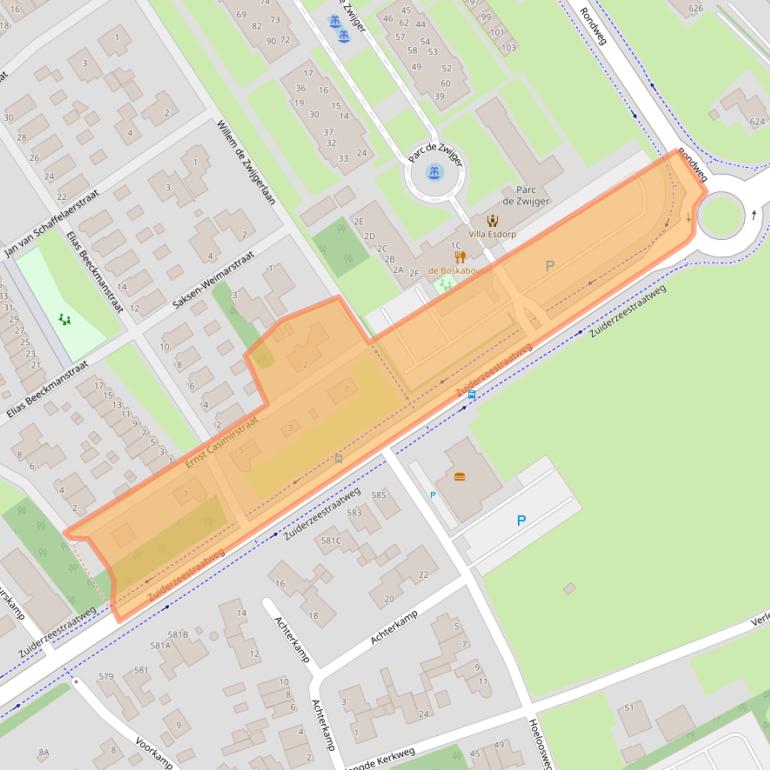 Kaart van postcodegebied 8091WC.