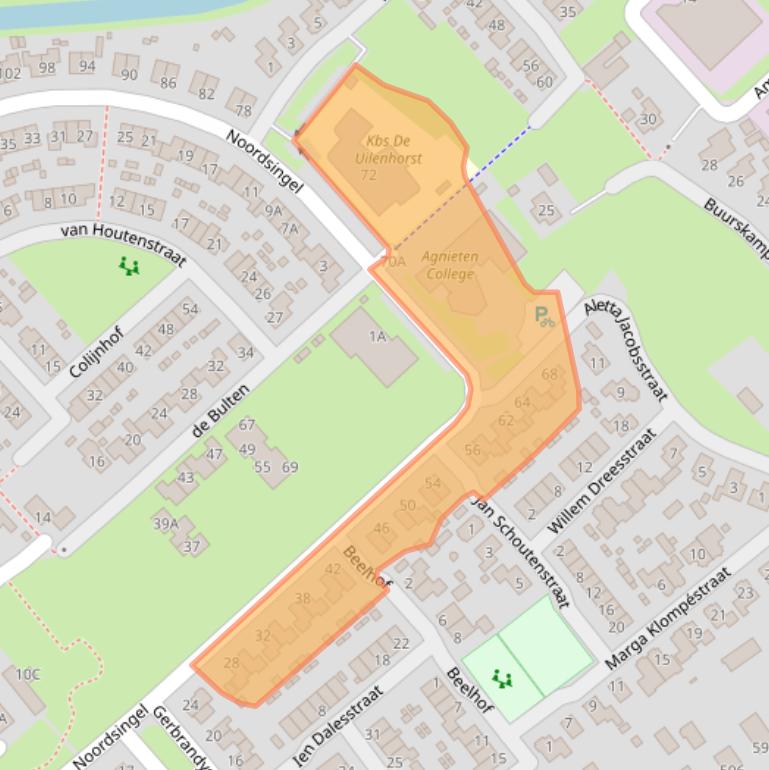Kaart van postcodegebied 8091WD.