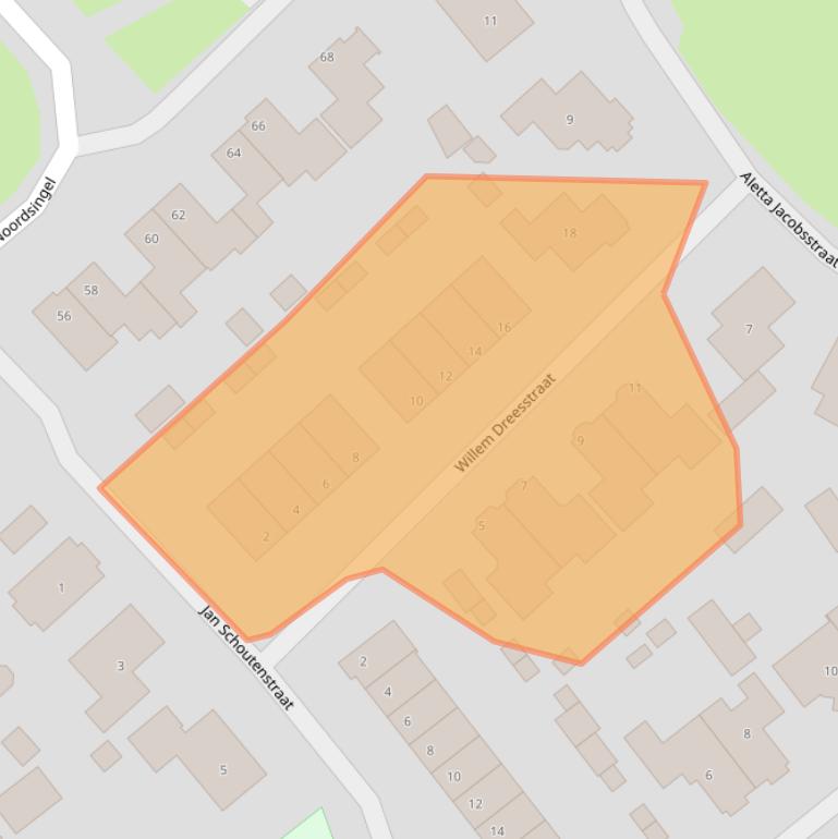 Kaart van postcodegebied 8091WT.