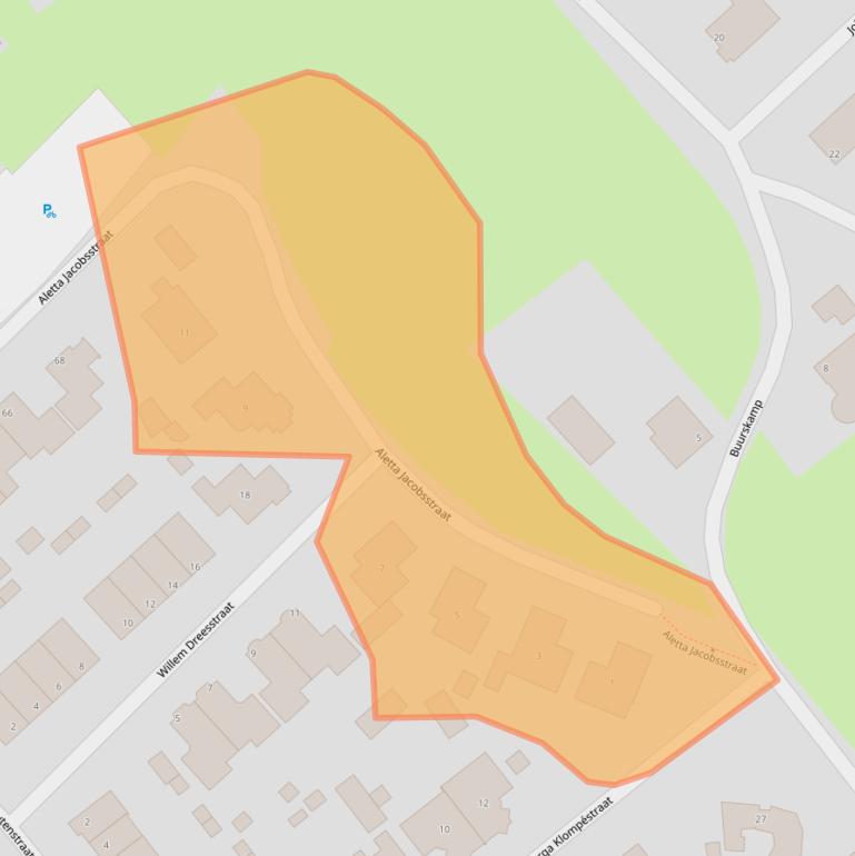 Kaart van postcodegebied 8091WV.