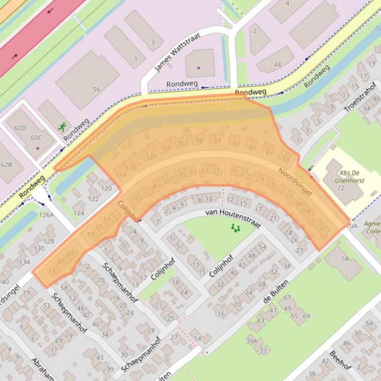 Kaart van postcodegebied 8091XD.