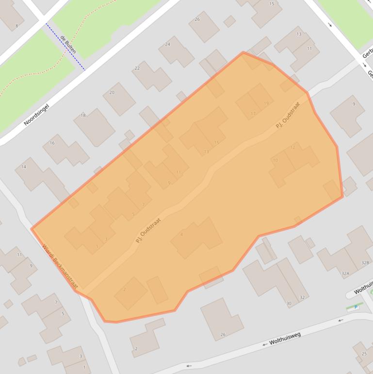 Kaart van postcodegebied 8091XG.