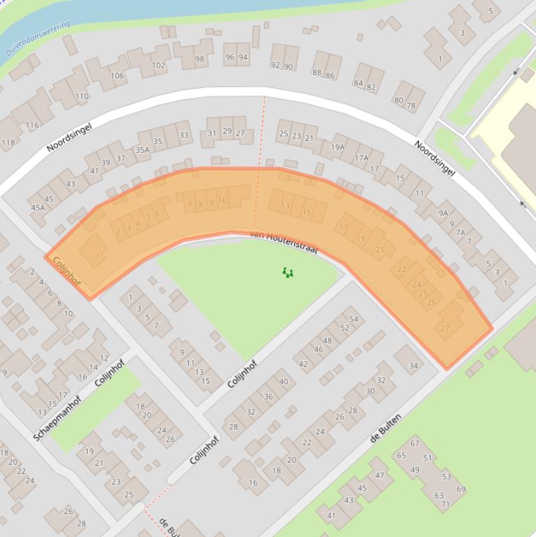 Kaart van postcodegebied 8091XW.