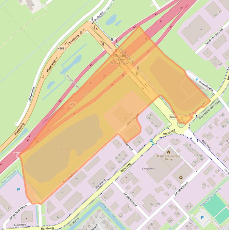 Kaart van postcodegebied 8091ZA.