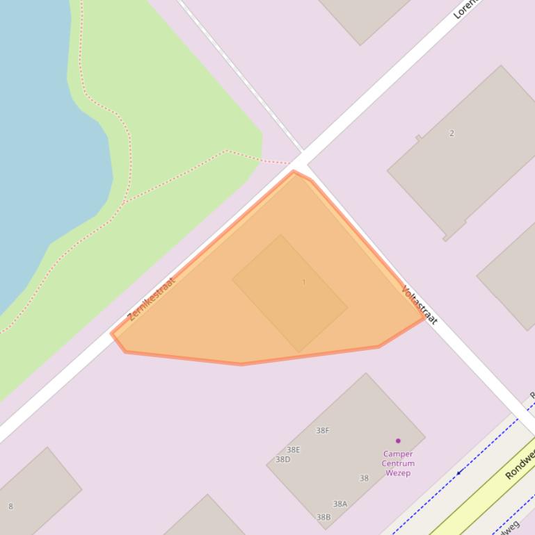 Kaart van postcodegebied 8091ZB.