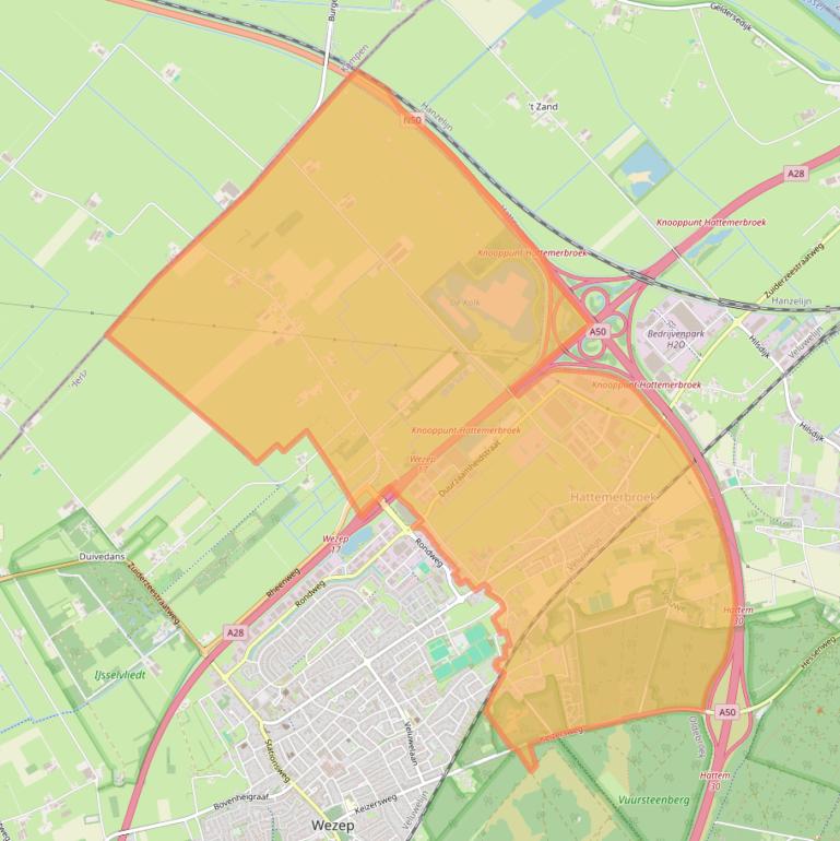 Kaart van postcodegebied 8094.