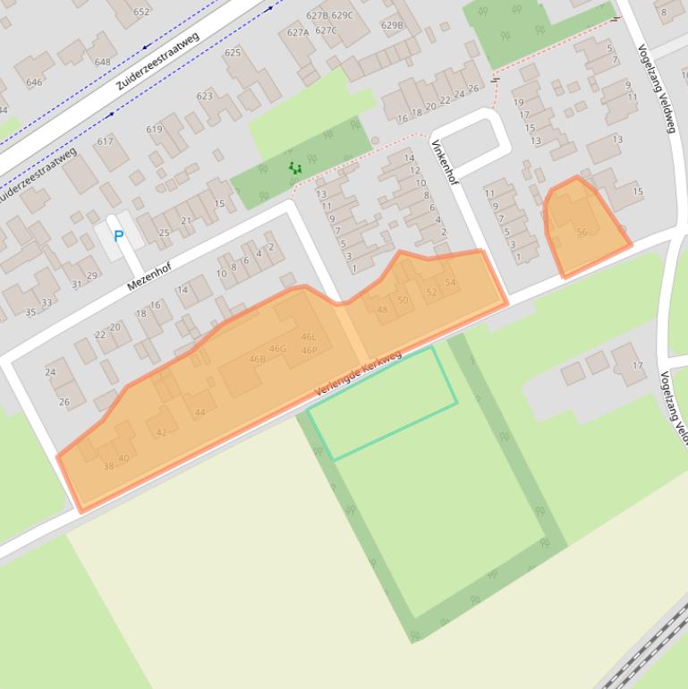 Kaart van postcodegebied 8094AB.