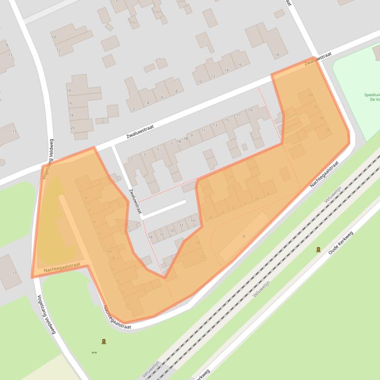 Kaart van postcodegebied 8094AC.