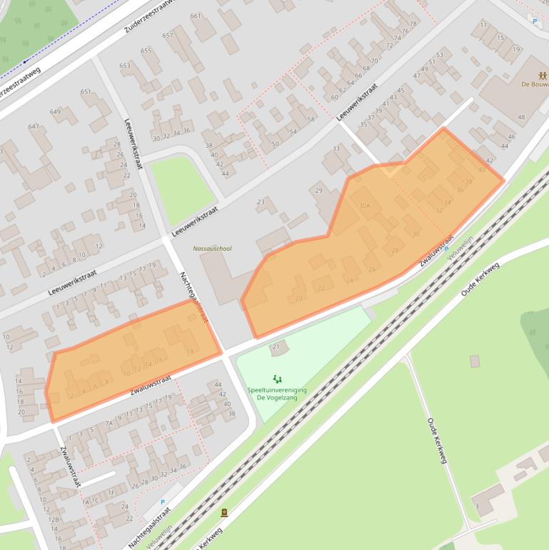 Kaart van postcodegebied 8094AE.