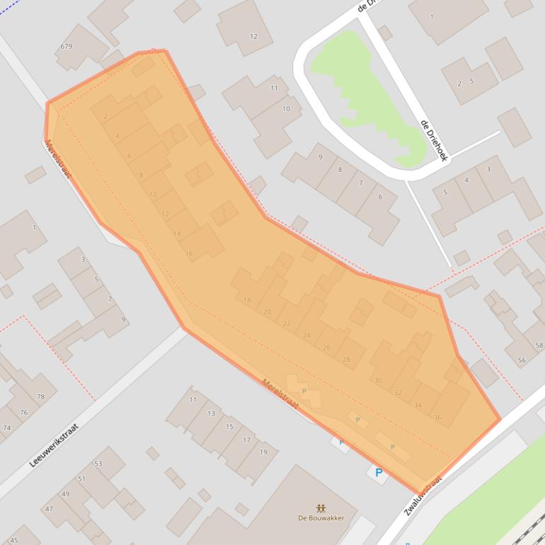 Kaart van postcodegebied 8094AN.