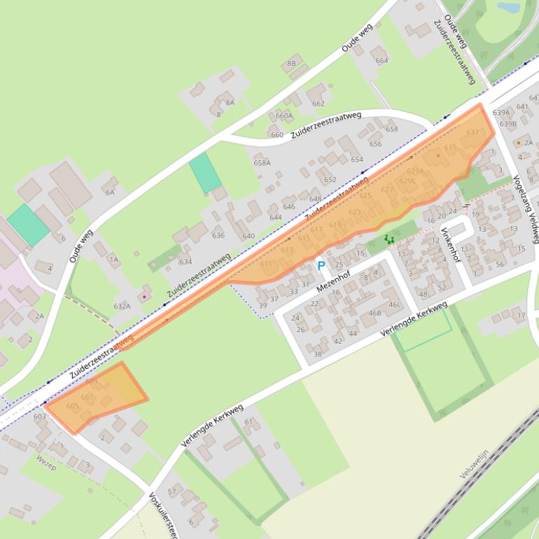 Kaart van postcodegebied 8094AP.