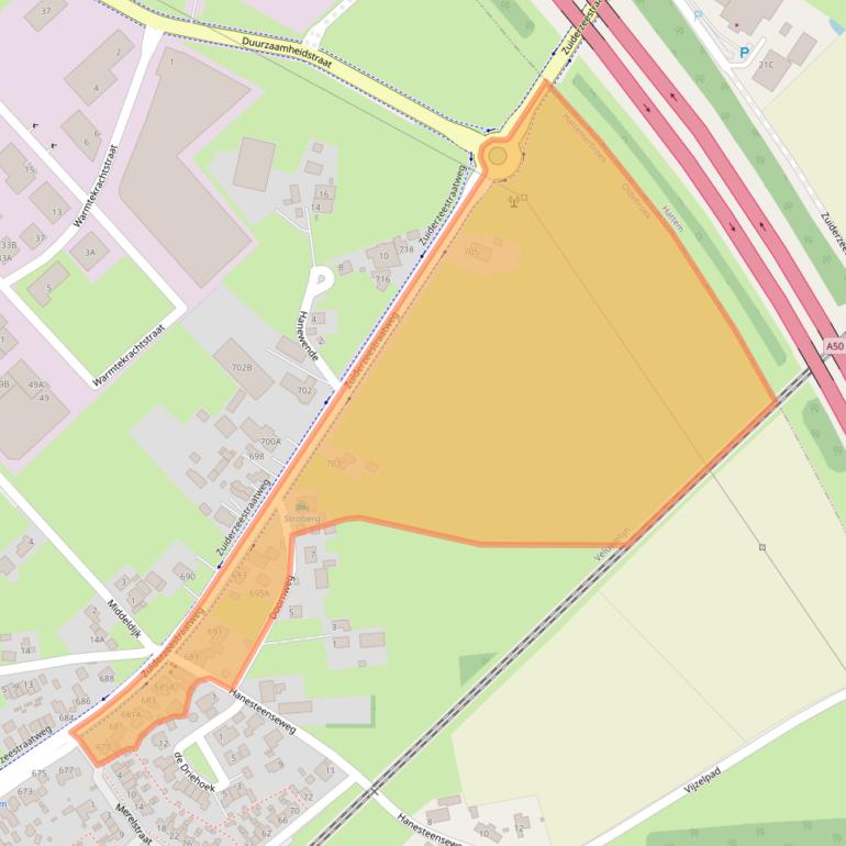 Kaart van postcodegebied 8094AS.