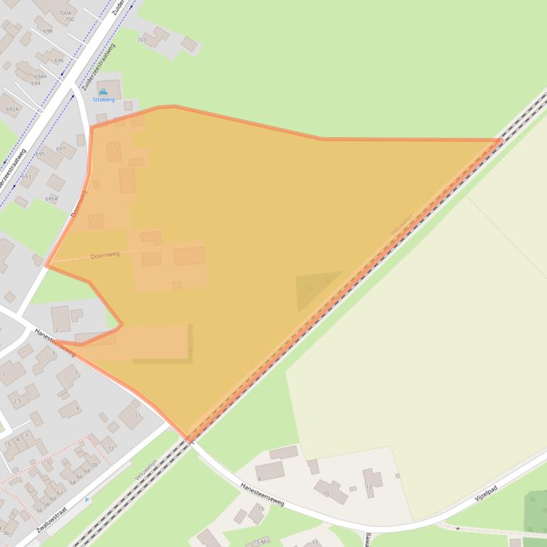 Kaart van postcodegebied 8094AX.