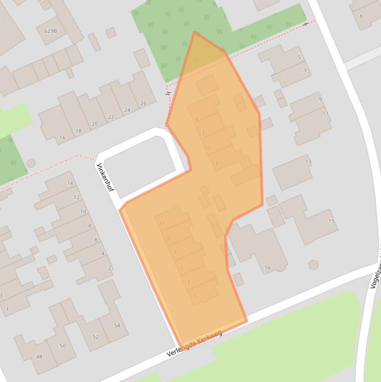 Kaart van postcodegebied 8094BC.