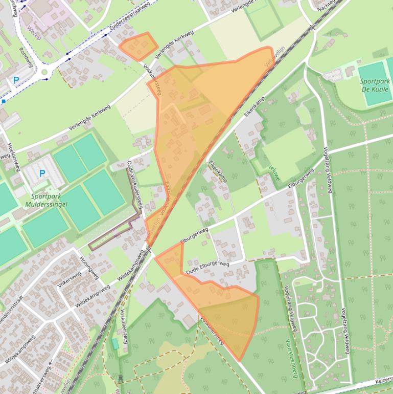 Kaart van postcodegebied 8094PB.