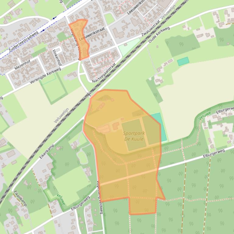 Kaart van postcodegebied 8094PJ.