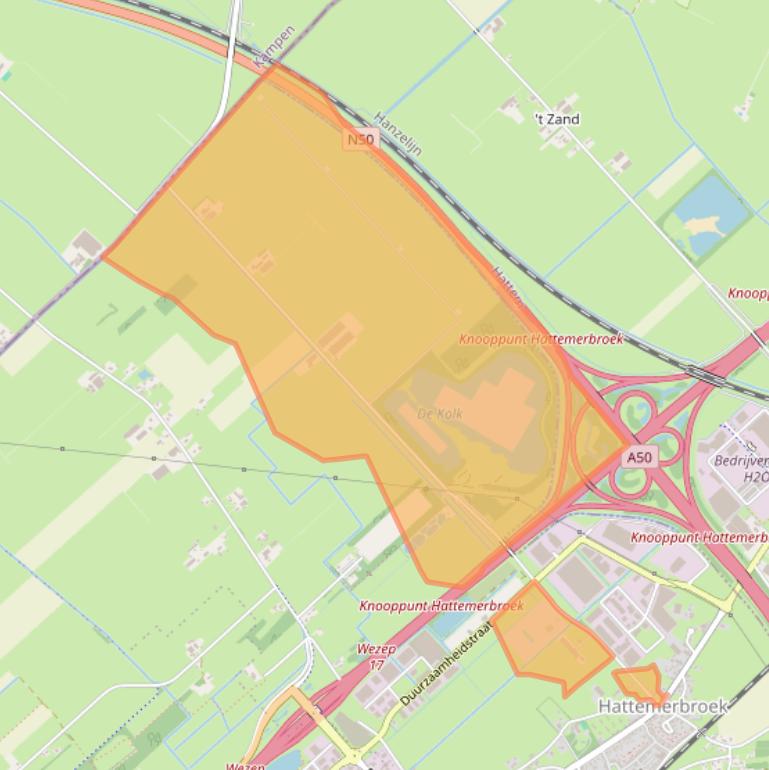 Kaart van postcodegebied 8094PS.