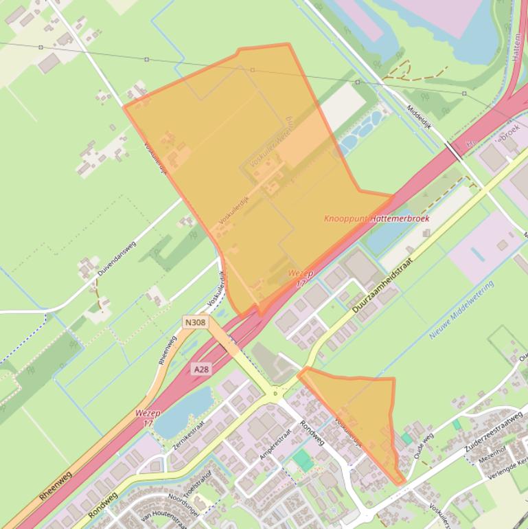 Kaart van postcodegebied 8094PT.