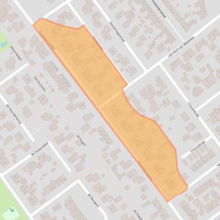 Kaart van postcodegebied 8096AB.