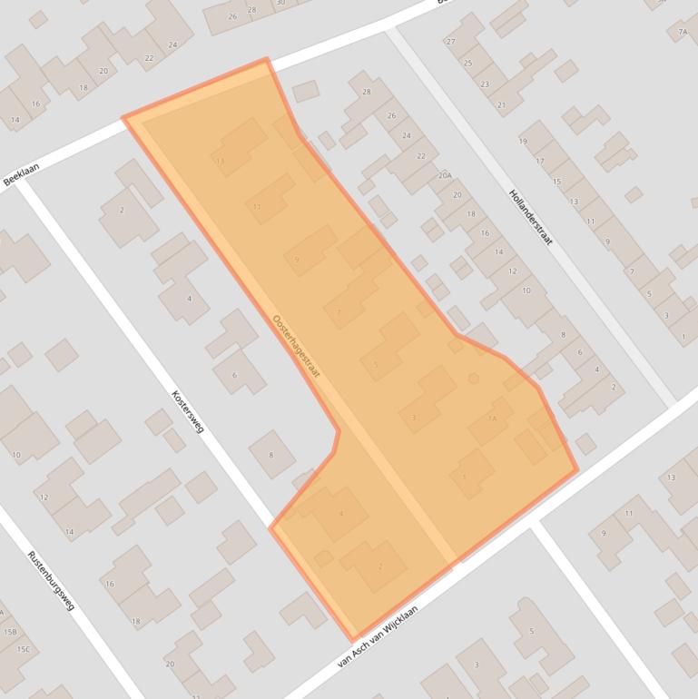 Kaart van postcodegebied 8096AJ.