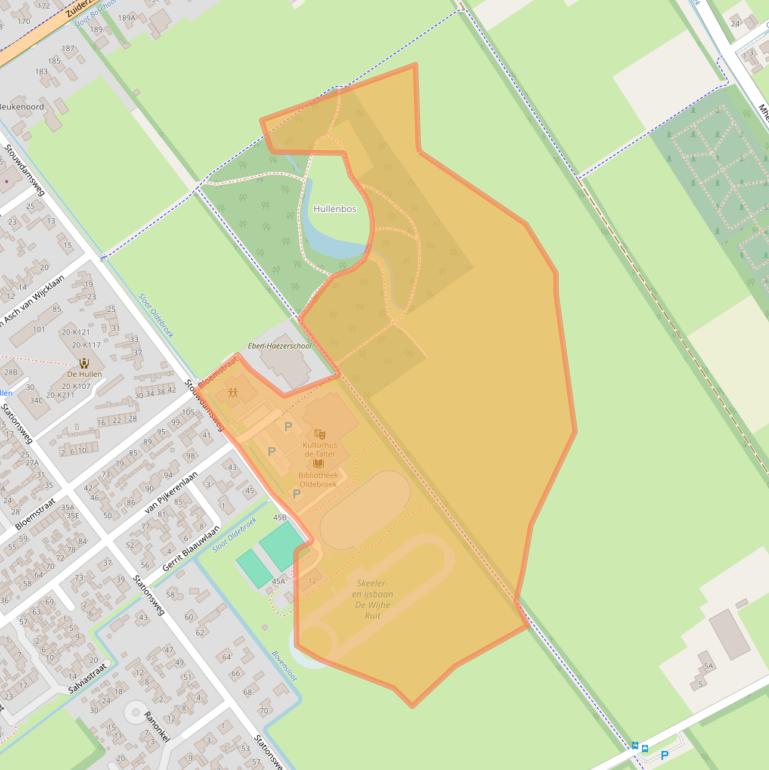 Kaart van postcodegebied 8096BB.