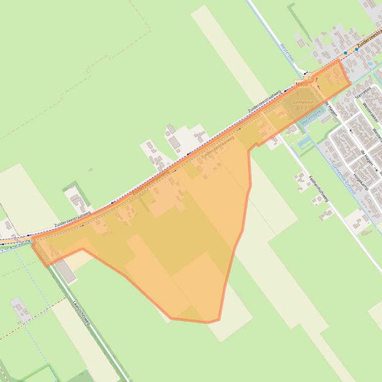 Kaart van postcodegebied 8096BC.