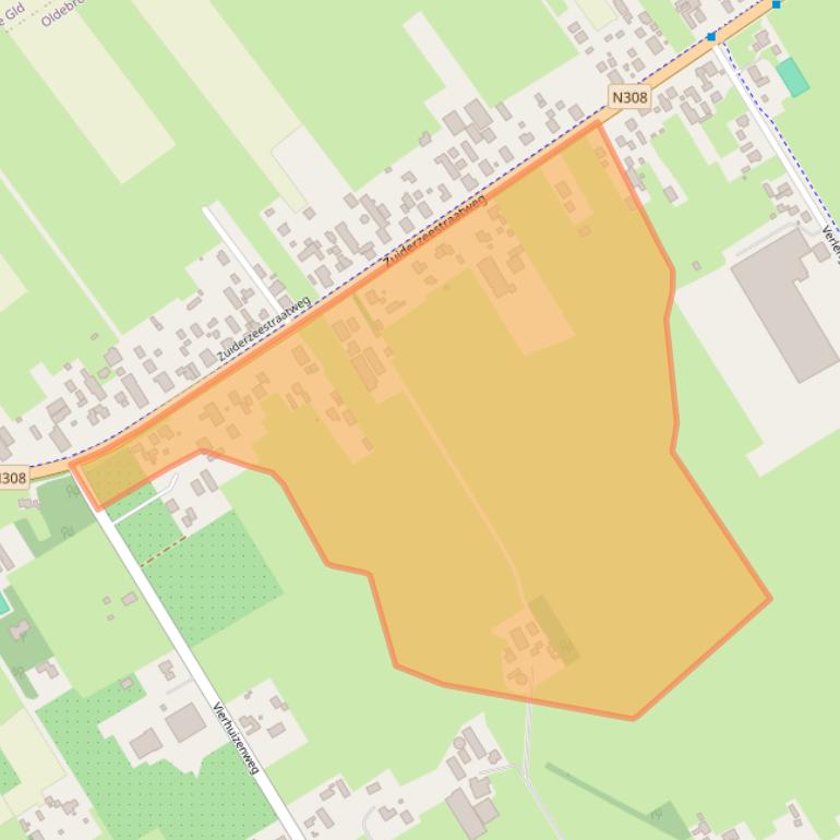 Kaart van postcodegebied 8096BL.