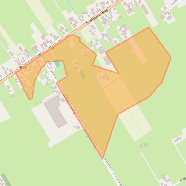 Kaart van postcodegebied 8096BM.