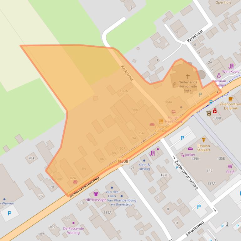 Kaart van postcodegebied 8096CC.