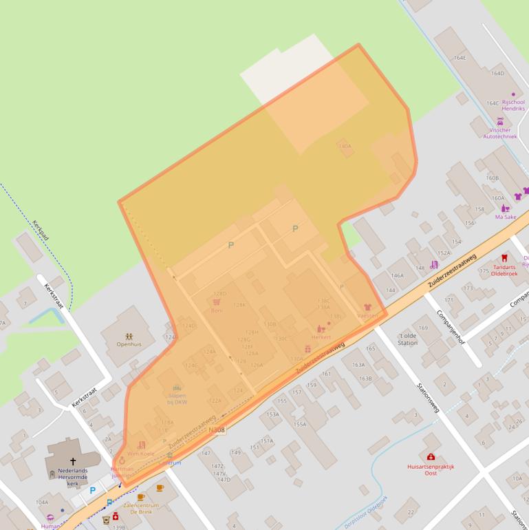 Kaart van postcodegebied 8096CD.