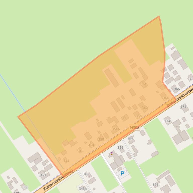 Kaart van postcodegebied 8096CM.